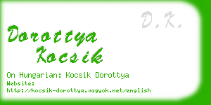 dorottya kocsik business card